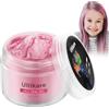 Ultikare Cera di colore dei capelli, colore istantaneo dei capelli Gel Ultikare lavaggio temporaneo naturale dei Crema, utilizzato per bambini, feste, Halloween (Light Pink)