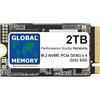 GLOBAL MEMORY 2TB M.2 2242 PCIe Gen3 x4 NVMe SSD SSD SSD per computer portatili/DESKTOP PC/SERVER/STAZIONI DI LAVORO/SCHEDE MADRI