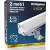 Eurocali Profilo Angolare da 2 metri (2mt) in Alluminio Bianco per Strisce LED Schermatura Opaca ingombro max striscia led 12.1mm - 19 x 19
