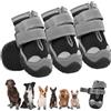 Hcpet Scarpe per cani Hcpet per cani di taglia medio, stivaletti per cani antiscivolo con cinturini riflettenti Protezione per le zampe per escursioni sulla neve/passeggiate/esterni/pavimento(6)