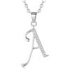 VIKI LYNN, collana in argento sterling 925, con ciondolo in argento e zirconi, a forma di lettera alfabetica. Personalizzabile e argento, colore: Buchstabe A, cod. JPFN001027