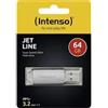 Intenso Pen drive 64GB Intenso Jet Line Alluminio Usb 3.2 Gen 1x1 Argento [3541490]
