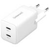 Intenso Alimentatore da rete Intenso W40CC GaN 2xUSB-C 40W Bianco [7804012]