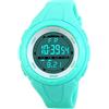 TONSHEN Donna Orologio da Polso Ragazzo Bambini 50M Impermeabile LED Digitale Militare Tattica Outdoor Sportivo Orologi Plastica Lunetta E Gomma Band Date Calendario Cronometro Blu (Blu)