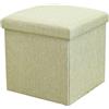 Pouf contenitore cubo 30x30x30 in similpelle nero COLORFUL LIFE