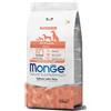 Monge Natural Superpremium All Breeds Adult Monoprotein Salmone con Riso Per Cani Adulti Di Tutte Le Taglie Formato 2,5 Kg