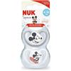MAPA Gmbh NUK Succhietti Space Mickey Silicone 6-18 Mesi, 2 Pezzi