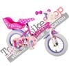 Disney Bici Bicicletta per Bambina Volare Disney Minnie 12" Pollici Movimento a Sfera