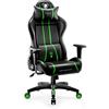 DIABLO X-One 2.0 Sedia da Gaming Gamer Chair Poltrona Ufficio Scrivania Braccioli Regolabili Design Ergonomico Supporto Lombare Funzione di Inclinazione Normal (L) Verde