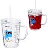 Relaxdays Set da 2 Tazze per Bambini, Bicchieri per Bimbi, con Cannuccia Manico e Tappo, 400 ml, Dinosauro, Trasparente