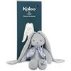 KALOO - Lapinoo - Doudou Coniglio - Peluche in Jersey e Maglia per Neonati - 25 cm - Colore Blu - Materiali Molto Morbidi - Confezione Regalo - dalla Nascita, K972202