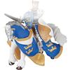 Papo - Statuina Cavallo di Re Artù Blu Realistica Giocattolo per Bambini - 3 Anni + - Collezione Fantastico & Medievale - Gioco Universo Medievale - Idea Regalo Giocattolo Bambina Bambino - 14 Cm