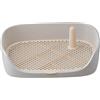 F Fityle Toilette per Cani Vasino da addestramento Tappetino per addestramento Toilette Porta pipì Pad Appartamento Gabinetto Forniture per Animali Domestici, Grigio 48x37x13cm