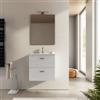 DEGHI Mobile bagno sospeso 60 cm bianco opaco con lavabo integrato e specchio - Bip