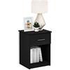 Furinno Tidur Comodino con Maniglia con Un cassetto, Legno ingegnerizzato, Americano, 39.6 (D) x 45.2 (W) x 61.5 (H) cm
