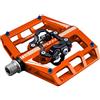 Funn Mamba Pedali per Mountain Bike con Attacco Clipless, Pedali MTB con Clip su Entrambi i Lati, Compatibili con Tacchetti SPD, Pedali per Bicicletta con Asse in CrMo da 9/16 pollici (Arancione)