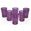 OMADA Design Set di 6 Bicchieri bar, per Cocktail, da bibita o long drink 42,5 cl, altezza 12,5 cm in plastica, infrangibili, impilabili forma ottagonale e lavabili in lavastoviglie linea Unglassy