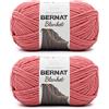 Bernat Blanket - Filato in poliestere, 2 confezioni da 300 g, n. 6 super voluminoso, 200 metri, per maglia/uncinetto, colore: rosa (Terracotta Rose)
