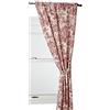 Ellis Curtain Victoria Park Toile - Coppia di Pannelli con fermatende, 172 x 182 cm, Colore: Rosso