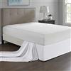 Madison Park - Mantovana giroletto semplice da applicare, 15,2 x 600 cm (larghezza x lunghezza) + 66 cm di drappeggio, bianco
