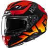 HJC Casco F71 BARD Nero Rosso HJC S