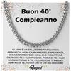 Bramart Collana Uomo Compleanno Idee Regali per lui Festa Evento speciale - Idea Regalo Età Natale Anniversario - Cofanetto con DEDICA incluso
