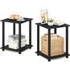 Furinno Simplistic Tavolino, set di due, americano/nero