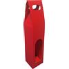 Weboxes Porta bottiglia singola con manico 8 x 8 x 33 Confezione da 20 pezzi - Colore rosso