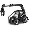 Burago Bburago Trattore VALTRA M2Q pressofuso con caricatore frontale funzionante e 3 LOGS - Detaield Replica giocattolo modello da collezione