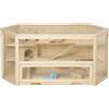 PawHut Casa per Criceti in Legno a 3 Livelli, Casetta per Criceti e Piccoli Roditori con Tetto Apribile e Parete Trasparente, 115x60x55cm|Aosom