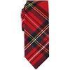 Remo Sartori - Cravatta Donna Stretta Slim in Lana Scozzese Tartan, Made in Italy (Rosso)
