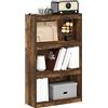 Furinno JAYA Enhanced Home - Libreria a 3 ripiani, regolabile, in pino ambrato