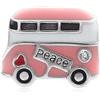 YiRong Jewelry Charm rosa a forma di autobus della pace, in argento Sterling 925, per viaggi e anniversari, per braccialetti Pandora