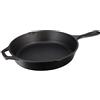 Lodge Wildlife Series-26 cm - Padella in ghisa con scena cervo, 26 cm, colore: Nero