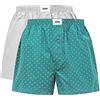 DIM Boxer Tela 100% Cotone Bio Uomo x2, Stampa Geo/Acciaio, M