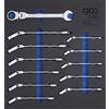 BGS 4195 | Modulo per carrelli portautensili 2/3: chiave combinata anello con cricchetto e forchetta | regolabile | 8 - 19 mm | 12 pz.