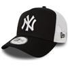 New Era New York Yankees MLB Clean Nero Bianco 9Forty A-Frame Berretto da Camionista Regolabile per Bambini