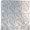 Loop Scarf Sciarpa 25x50cm Bianca con Note Nere Tema Musicale Regalo Poliestere