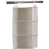 Household Essentials 311342 - Organizer per armadio, 3 ripiani in tela naturale