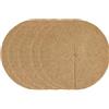La cordeline Set di 5 Dischi pacciamatura, Ø60 cm, Feltro di Iuta 700 g/m², Protezione pianta, Erbe Cattive, Gel, Naturale