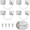 JurciCat 4 pezzi Blocca cassetti per bambini(bianco)Sicurezza cassetti bambini Chiusure sicurezza bambini Lucchetto per frigorifero Blocco cassetti bambini Adatto cassetti armadi frigoriferi finestre
