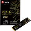 QUMOX Unità a stato solido interna PCIe NVMe M.2 SSD da 256 GB - Velocità di lettura ultraveloce 1900 MB/s, velocità di scrittura 1300 MB/s