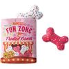Fringe Studio Hide & Seek Burrow Plush Dog Toy Set, FUNZONE Bones(289211), Multicolored