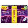 Lines Seta Ultra doppio pacco Assorbenti lunghi con ali 18 pezzi