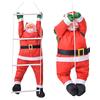 ELAELA Babbo Natale - Ciondolo di Natale di Babbo Natale, con pupazzo sospeso, scala, corda, arrampicata, albero di Capodanno, decorazione da appendere per albero di Natale 50 cm (con scala)