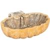 Biscottini Acquasantiera in marmo 56,5x48,5x16 cm, Base per fontana giardino, Lavandino da esterno pietra, Vaso per piante da giardino grande