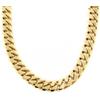 Lifetime Bling Collana con catena a maglie cubane in oro 14 carati unisex, 11 mm, taglio diamante 14 carati, pesante, con chiusura spessa e robusta hip hop