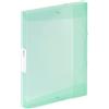 Viquel - Camicia a 3 alette in plastica Propysoft ad alta capacità - Scatola di archiviazione A4 con etichetta di identificazione in plastica - Verde pastello traslucido