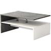 Oskar-Store Oskar Store Tavolino da salotto Mike, Calcestruzzo/Bianco, 90 x 42 cm