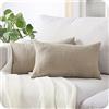 Topfinel Federe Cuscini 2 Pezzi 45x45cm Comodo in Ciniglia per Divano Copricuscini Decorativi Camera da Letto Soggiorno Balcone Esterno Arredo Casa Fodere Cuscino Tinta unita Cachi